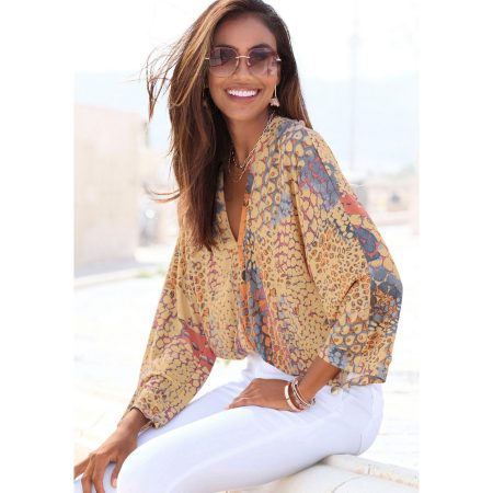 Buffalo Shirt met vleermuismouwen met animalprint