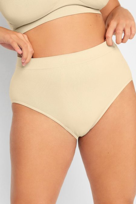 Hoge Naadloze Tailleslip In Nude