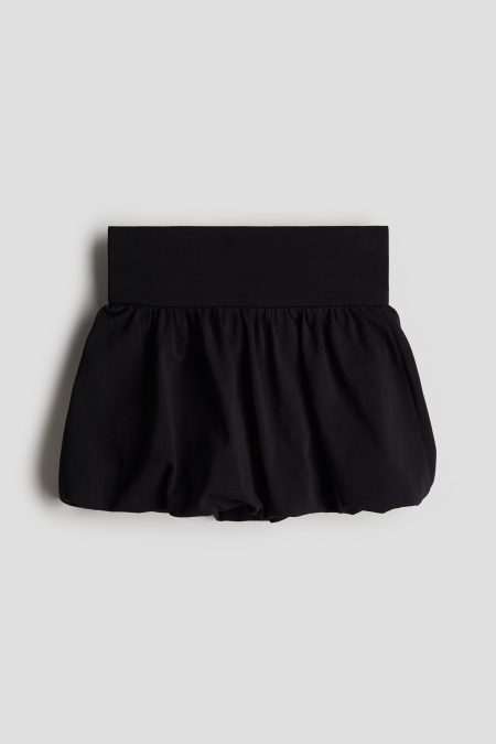 H & M - Opgebolde rok - Zwart