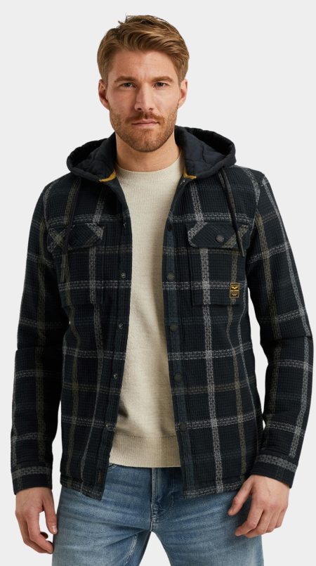 PME Legend Casual hemd lange mouw Blauw LONG SLEEVE SHIRT Window Chec PSI2508225/5281