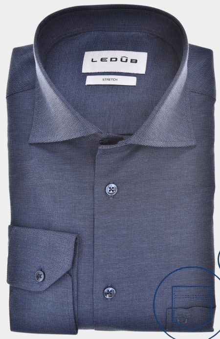 Ledub Business hemd lange mouw Blauw LE24301 MFN5 0143084/160-000-000