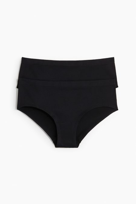 H & M - Set van 2 seamless slips - Hipster - Zwart