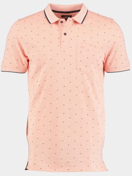 Commander flag Polo korte mouw Oranje 3-Knopf-Polo-Shirt