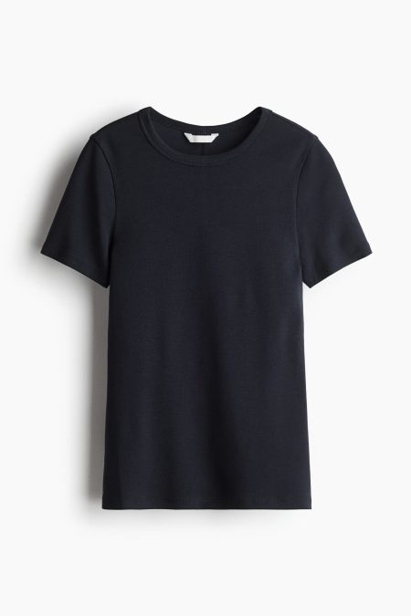 H & M - Nauwsluitend T-shirt - Blauw