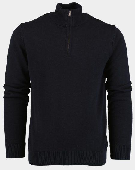 Bos Half Zip Blauw met halve rits 302/3527 Navy