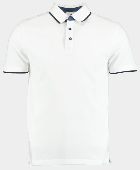 Bos Polo korte mouw Wit Polo contrast 2784425/100 White