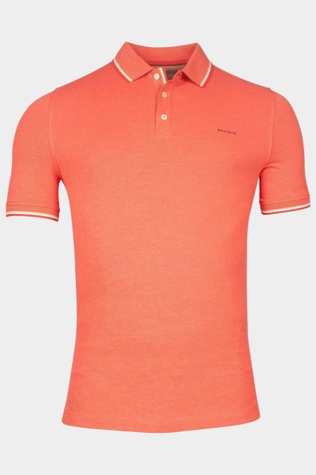 Baileys Polo korte mouw Rood Poloshirt 2-tone Oxford Piqu 515293/33