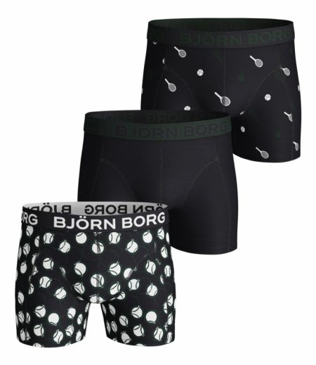 Bjorn Borg Heren Boxershort 3p Tennis Maat S Male