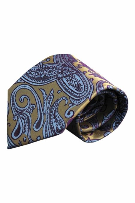 Massimo Valeri Gele zijden stropdas V47