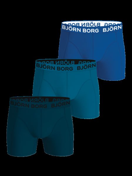 Bjorn Borg Björn Borg Cotton Stretch Boxershorts 3-pack – Blauw Maat M Male