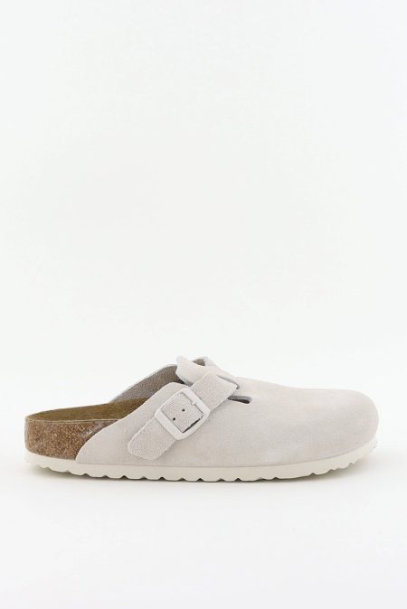 Birkenstock loafers Boston 1024731 suede leer crème