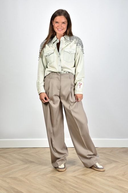 Golden Goose broek GWP01203.P000965.603968 taupe