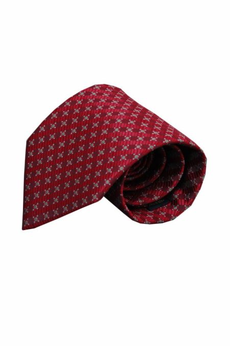 Alberto Vincelli Rode zijden stropdas Livorno 01