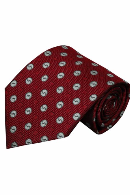 Alberto Vincelli Rode zijden stropdas Albenga 01