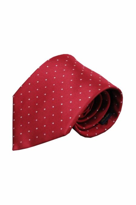 Alberto Vincelli Rode zijden stropdas Gubbio 01