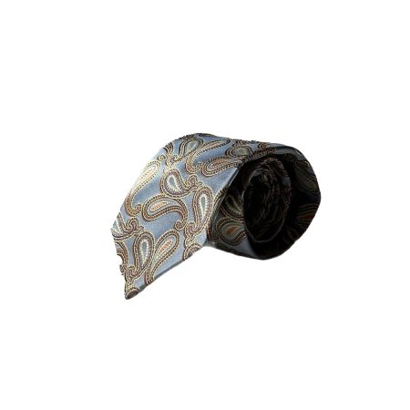 Volare Collection Blauwe Paisley stropdas VC 73