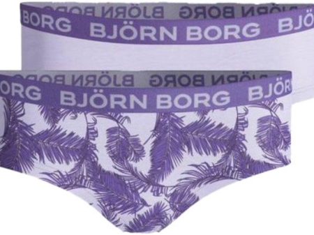 Björn Borg - Meisjes - Palmprint Hipster 2-Pack - Multicolour/Paars - Maat 170