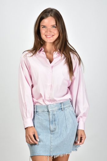 Academia oversized katoenen blouse Giorgia roze