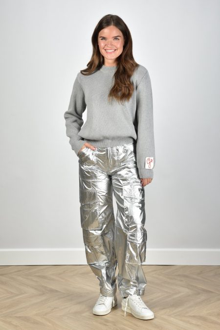 Golden Goose cargo broek zilver