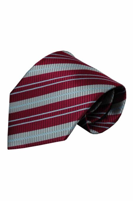 Rode zijden stropdas Rimini 01