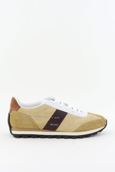 Hogan sneakers H671 met iconische Via Monte Napoleone-adreslogo bruin