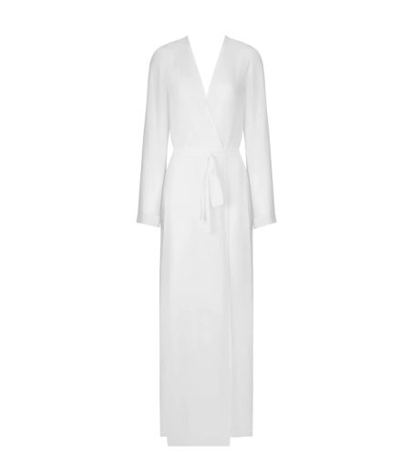 Lise Charmel Badmode Feuille d' Or Kimono Lang Open uni wit ASB2979