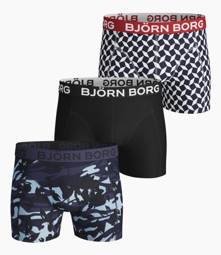 Bjorn Borg Heren Boxershort 3p Camo Floral Maat S Male