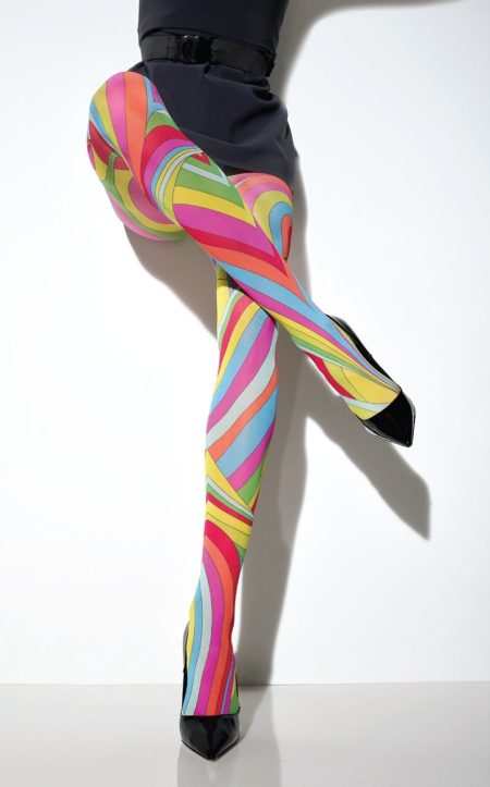 Panty Tracy (Kleur A) - Veelkleurige swirl-print in warme tinten