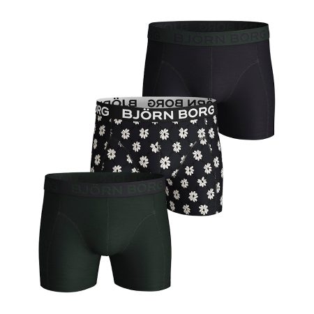 Bjorn Borg Heren Boxershort 3p Flower Grid Maat S Male