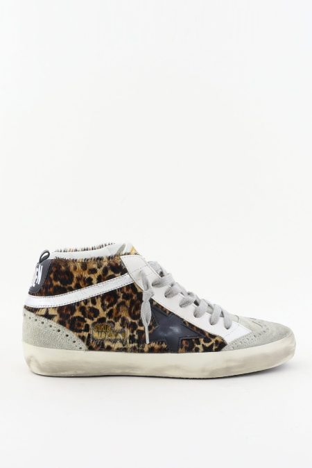 Golden Goose sneakers Midstar met Dierenprint GWF00122.F003766.81933 bruin