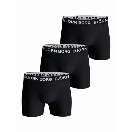 Bjorn Borg Björn Borg Heren Boxershort 3-pack – Zwart – Cotton Stretch Maat S Male