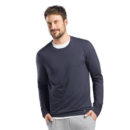 Hanro Heren Sleep & Lounge Living Leisure sweatshirt blauw