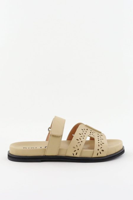 Bibi Lou slippers met velcro sluiting beige