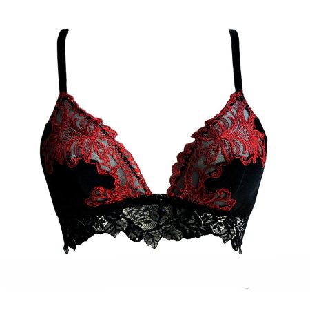 AMBRA Lingerie BH&apos;s Platinum Royale Triangel BH zwart/rood 0631