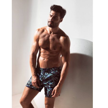 Zwemshort Meastrale Paisley zwart