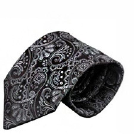 Volare Collection Grijze zijden stropdas VC55