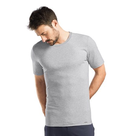 Hanro Heren Sleep & Lounge Living Leisure s/slv shirt grijs 075050