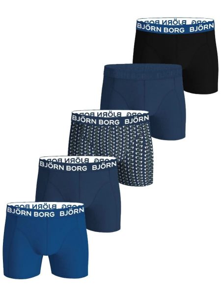 Bjorn Borg Björn Borg 5-pack Boxershorts Cotton Stretch – Blauw/print Maat Xxl Male
