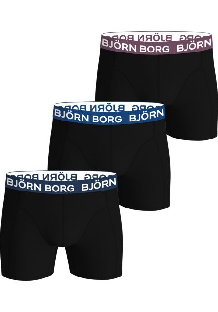 Bjorn Borg Björn Borg 3-pack Boxershorts Cotton Stretch – Zwart/logoband Maat Xl Male