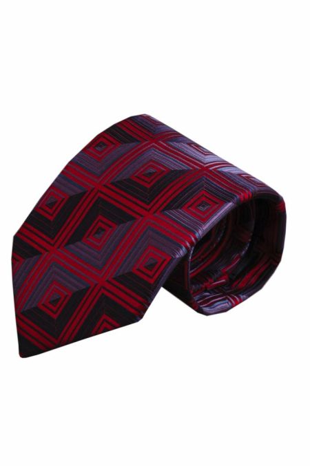 Massimo Valeri Rode zijden stropdas V49