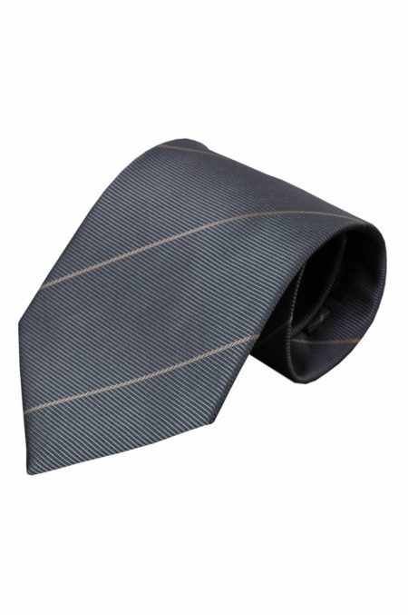 Alberto Vincelli Grijze zijden stropdas Noto 01