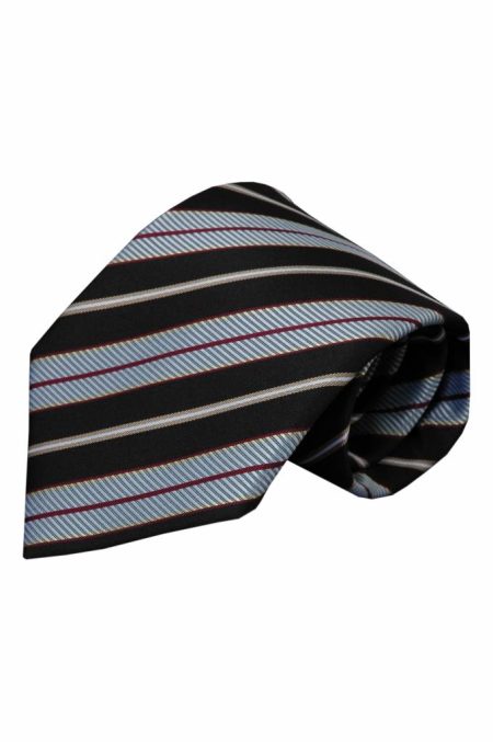 Alberto Vincelli Zwarte zijden stropdas Fisole 01