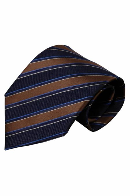 Alberto Vincelli Blauwe zijden stropdas Sorrento 01