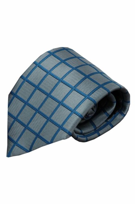 Alberto Vincelli Grijze zijden stropdas Enego 01