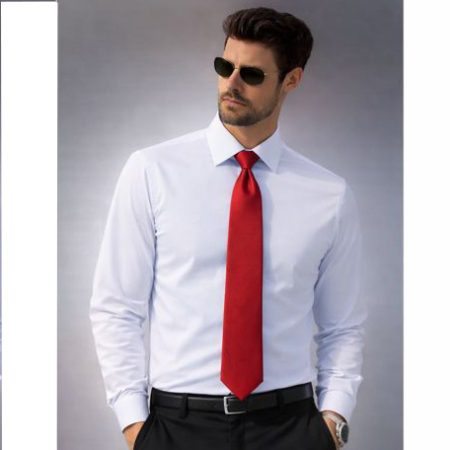 Val d' Aosta-wit semi-spread overhemd | Italiaanse elegantie