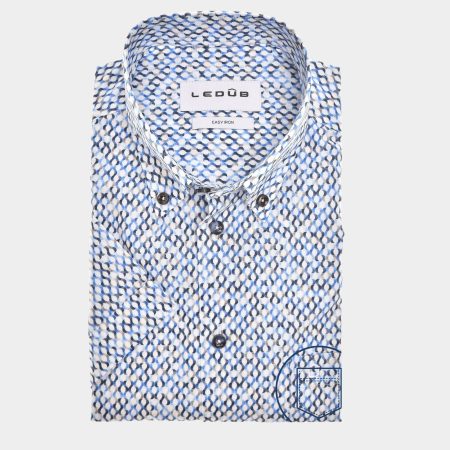 Ledub Business hemd korte mouw Blauw 0142822/140-000-000
