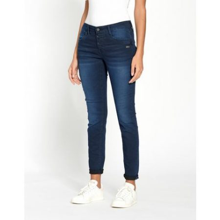 GANG Relax fit jeans 94GERDA met half open knoopsluiting