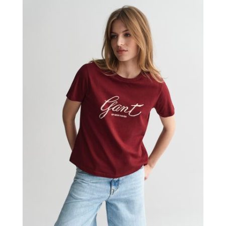 Gant T-shirt REG SCRIPT T-SHIRT Grafische GANT-print op borsthoogte