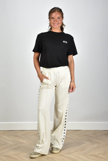 Golden Goose broek Dorotea GWP00877.P000521.81347 papyrus/black