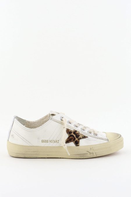 Golden Goose sneakers V Star 2 GWF00129.F005031.81418 white/beige brown leo/silver